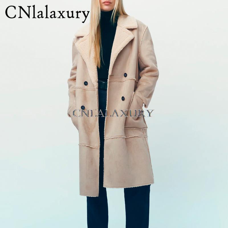CNlalaxury 2021 New Za Winter Lamb Fur Coat Women New Warm Suede Long Sleeve Parka Cashmere Thi Faux Leather Jaet Outerwear, Shallow sable
CNlalaxury 2021 New Za Winter Lamb Fur Coat Women New Warm Suede Long Sleeve Parka Cashmere Thi Faux Leather Jaet Outerwear, Shallow sable