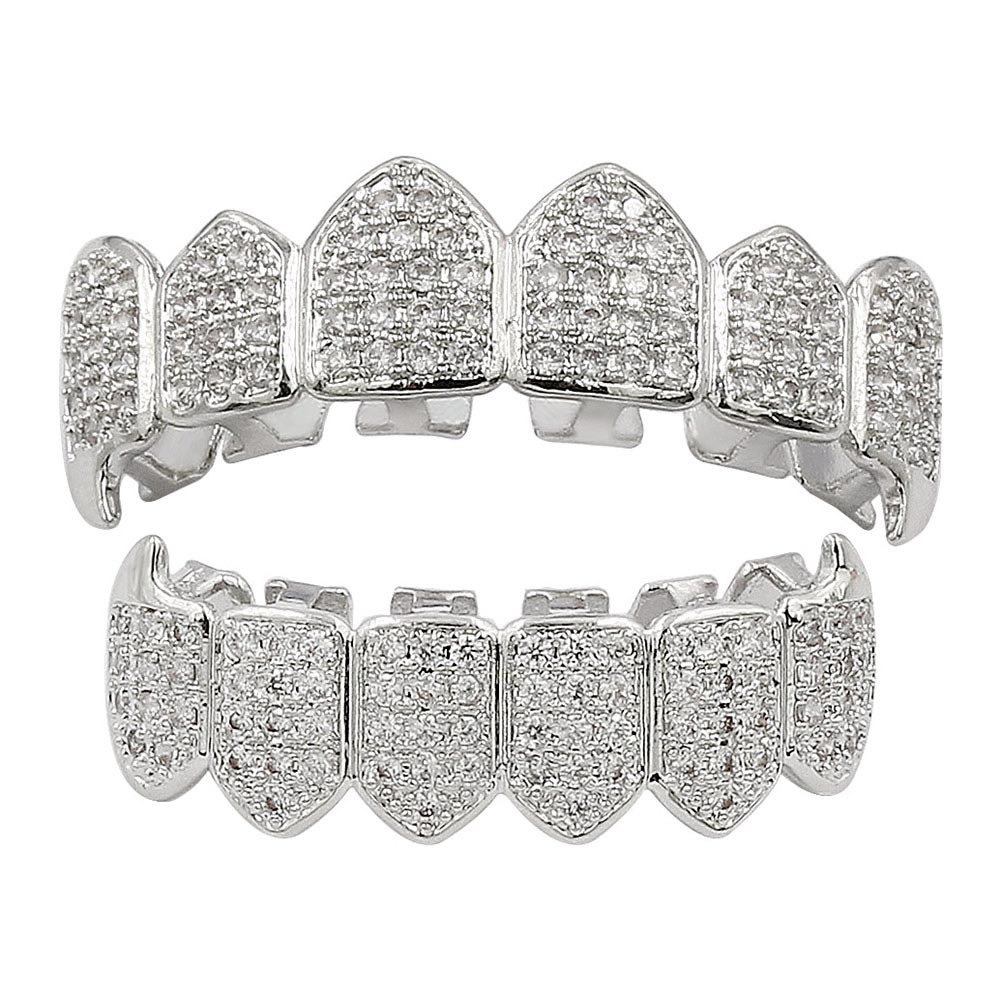 Teeth Grillz Luxury Men Women Grade Quality Cubic Zirconia Vampire Teeth Braces Street Fashion Platinum 18K Gold Hip Hop Dental Grills
Teeth Grillz Luxury Men Women Grade Quality Cubic Zirconia Vampire Teeth Braces Street Fashion Platinum 18K Gold Hip Hop Dental Grills
