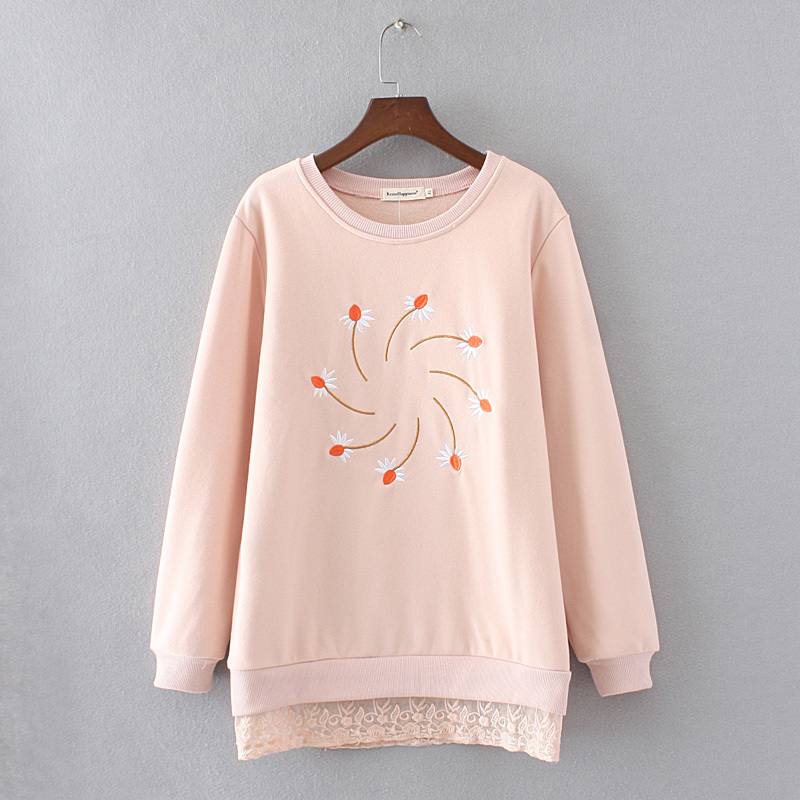 Female Floral Plus Size Embroidered Cotton Autumn Income Spring Hoodies Long Sleeve Pullovers Sweatshirts Arjv, Pink light
Female Floral Plus Size Embroidered Cotton Autumn Income Spring Hoodies Long Sleeve Pullovers Sweatshirts Arjv, Pink light