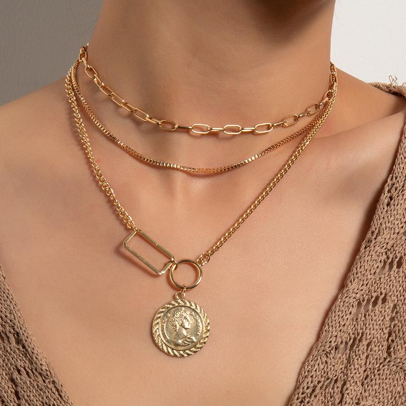 Rock Boho Fashion Carved Coin Necklace For Women Gold Color Geometric Layered Neck Chains Necklace Jewelry Choker Collar
Rock Boho Fashion Carved Coin Necklace For Women Gold Color Geometric Layered Neck Chains Necklace Jewelry Choker Collar