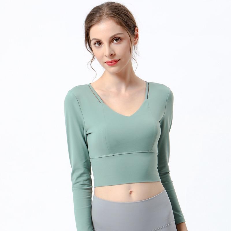 Autumn/Winter Fitness Long Sleeve T-Shirt Cross-Back Yoga Top Training Chest Pad Yoga T-shirts Workout Jogging Breathable, Grey
Autumn/Winter Fitness Long Sleeve T-Shirt Cross-Back Yoga Top Training Chest Pad Yoga T-shirts Workout Jogging Breathable, Grey
