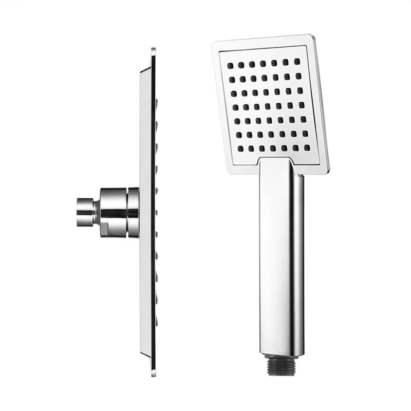 High Pressure Shower Head Chrome Water Saving Square ABS With Chrome Plated Bathroom Rainfall Shower
High Pressure Shower Head Chrome Water Saving Square ABS With Chrome Plated Bathroom Rainfall Shower