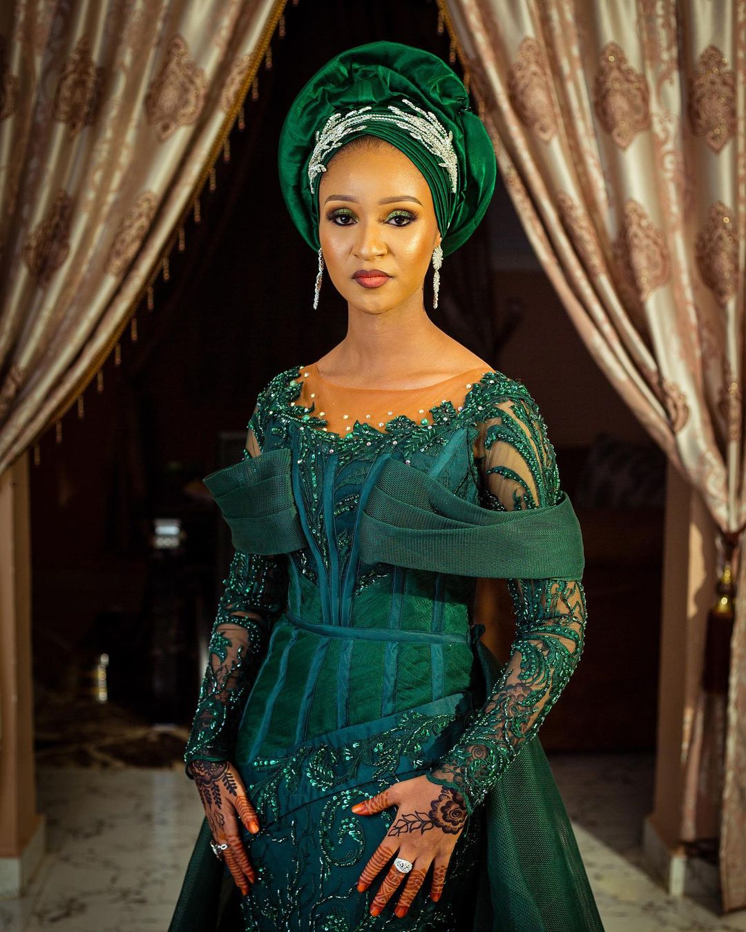 aso ebi arabic luxurious hunter green evening dresses lace beaded prom dresses mermaid formal party second reception gowns zj225