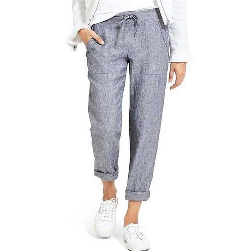 New Cotton Linen Pants Women Trousers Loose Casual Solid Color Women' Harem Pants Female Capris Summer Autumn Pants Hot Brand 201118, Dark blue
New Cotton Linen Pants Women Trousers Loose Casual Solid Color Women' Harem Pants Female Capris Summer Autumn Pants Hot Brand 201118, Dark blue