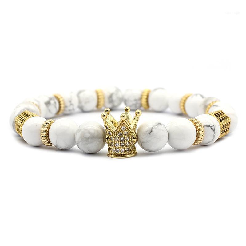 Charm Bracelets Selling Fashion Handmade Elasticity Micro-inlaid Zircon Copper Crown Stone Beads Bracelet
Charm Bracelets Selling Fashion Handmade Elasticity Micro-inlaid Zircon Copper Crown Stone Beads Bracelet