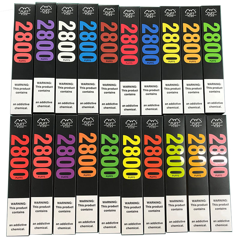 Puff Flex 2800 Puffs Disposable Electronic Cigarette Vape Pen Device 1500mAh Battery 10ml Cartridge E Cigarettes Bar Airflow Adjustable Vapo
Puff Flex 2800 Puffs Disposable Electronic Cigarette Vape Pen Device 1500mAh Battery 10ml Cartridge E Cigarettes Bar Airflow Adjustable Vapo