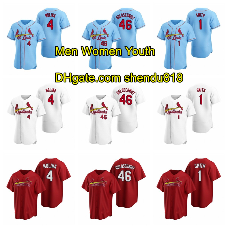 St. Louis Cardinals Jersey 4 Yadier Molina Jersey 46 Paul Goldschmidt 1 Ozzie Smith Baseball Jersey Men Women Youth 1124, Nik logo
St. Louis Cardinals Jersey 4 Yadier Molina Jersey 46 Paul Goldschmidt 1 Ozzie Smith Baseball Jersey Men Women Youth 1124, Nik logo