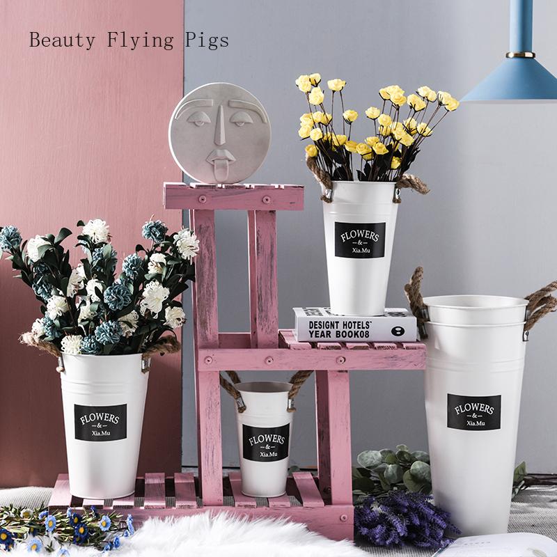 Idyllic twine creative ornament flower bucket flower shop window decoration wrought iron vase pot retro barrel
Idyllic twine creative ornament flower bucket flower shop window decoration wrought iron vase pot retro barrel