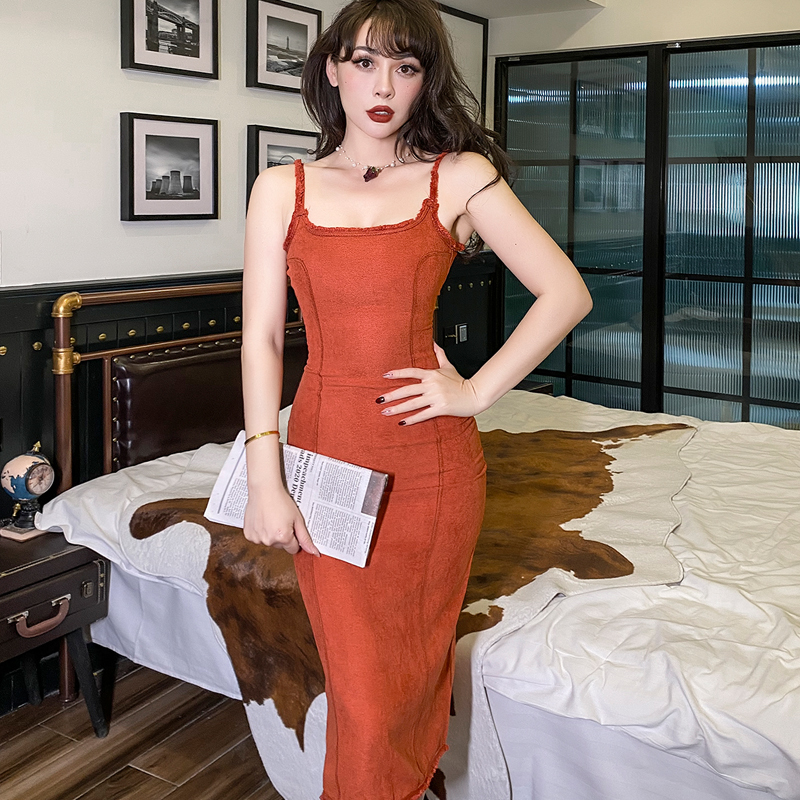2021 New Pumpkin Color Baffi Burrs Thin at Height the Long Knee Girdle of Spaghetti Square Neck Sexy High Street Dress 79OI, Clear
2021 New Pumpkin Color Baffi Burrs Thin at Height the Long Knee Girdle of Spaghetti Square Neck Sexy High Street Dress 79OI, Clear