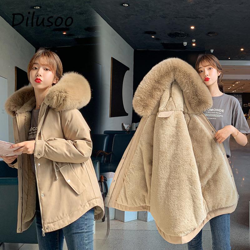 Dilusoo 2020 Cotton Liner Parka Fashion Fur Collar Parker Thicken Korean Winter Jackets Women Solid Warm Hooded Parka Coats Lady, Black
Dilusoo 2020 Cotton Liner Parka Fashion Fur Collar Parker Thicken Korean Winter Jackets Women Solid Warm Hooded Parka Coats Lady, Black