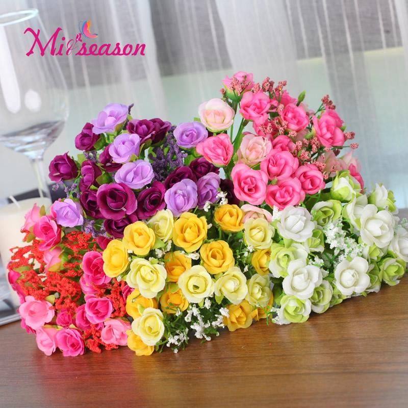 Miiseason 1 Bouquet 7 Branch 21 Heads Cute Silk Rose Artificial decorative flower wedding flower bouquet home table decoration, Pink
Miiseason 1 Bouquet 7 Branch 21 Heads Cute Silk Rose Artificial decorative flower wedding flower bouquet home table decoration, Pink