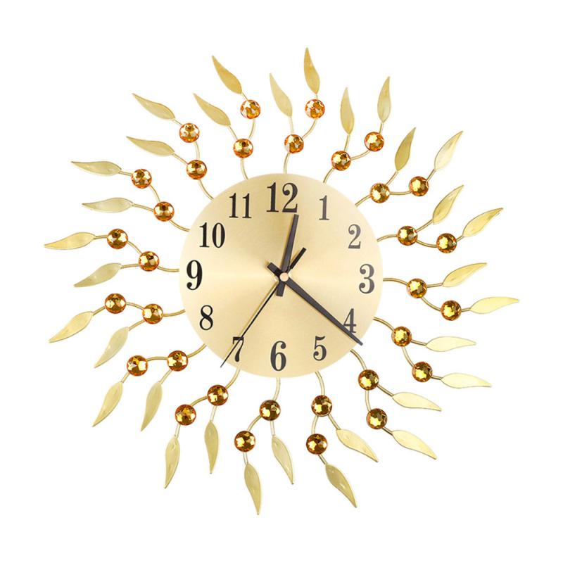 Retro Diamond Wrought Iron Wall Clock Flower Creative Mute Living Room Decoration Clock without Battery (Golden
Retro Diamond Wrought Iron Wall Clock Flower Creative Mute Living Room Decoration Clock without Battery (Golden