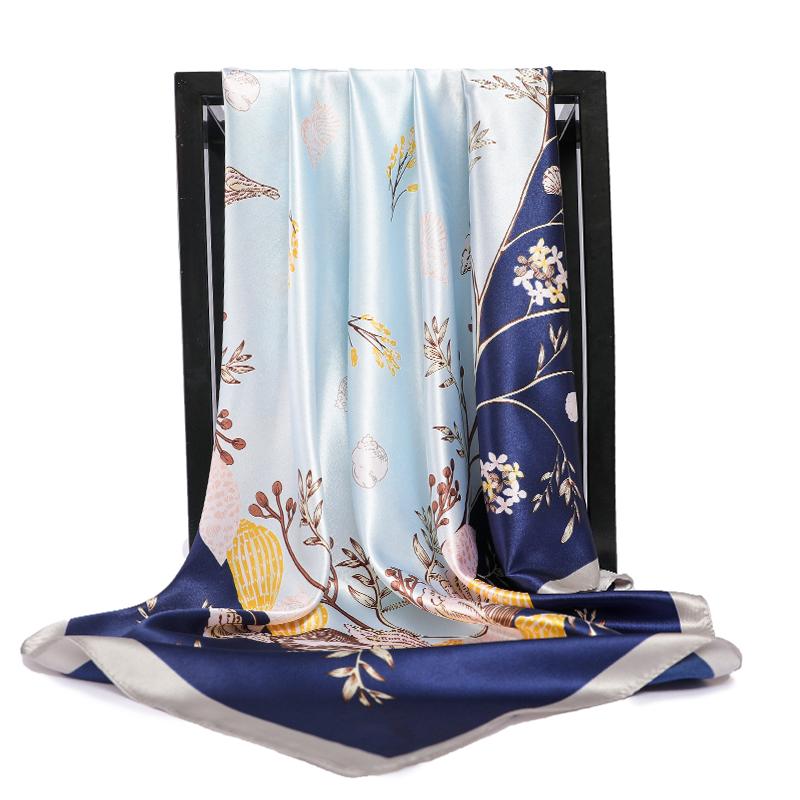 Fashion Silk Satin Hijab Scarf For Women Floral Print Kercheif Head Scarfs 90*90cm Square Shawls Neck Scarves For Ladies Spring
Fashion Silk Satin Hijab Scarf For Women Floral Print Kercheif Head Scarfs 90*90cm Square Shawls Neck Scarves For Ladies Spring