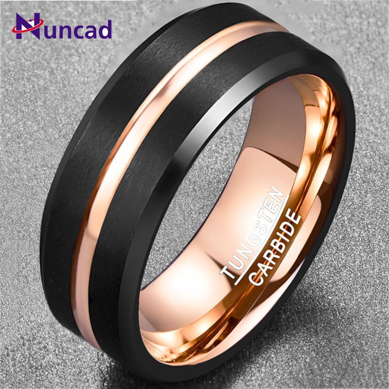 Wedding Rings 8MM Wide Men's Ring Tungsten Carbide Black Electroplated Rose Gold Matte Surface Groove Steel Ring1
Wedding Rings 8MM Wide Men's Ring Tungsten Carbide Black Electroplated Rose Gold Matte Surface Groove Steel Ring1