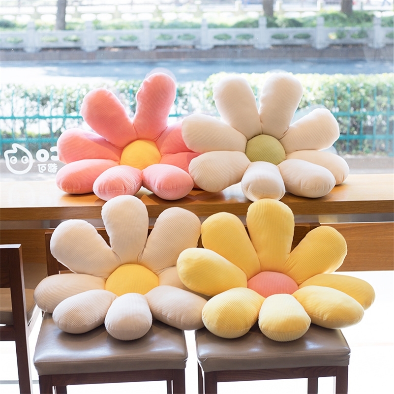 60cm Daisy Plush Plant Pillow Lifelike Sunflower Seat Cushion Down Cotton Filled Yellow Pink Beige Chair Flower Pillow 201217
60cm Daisy Plush Plant Pillow Lifelike Sunflower Seat Cushion Down Cotton Filled Yellow Pink Beige Chair Flower Pillow 201217
