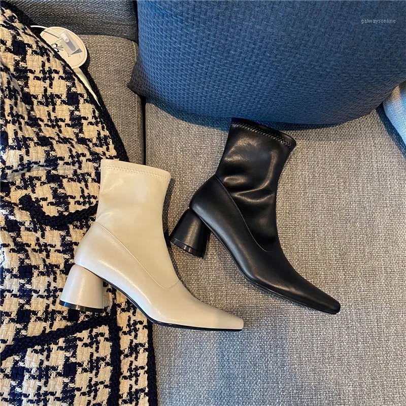 2020 new winter shoes women's ankle boots genuine leather high heels round heel elegant party stretch ankle boots1, Beige color
2020 new winter shoes women's ankle boots genuine leather high heels round heel elegant party stretch ankle boots1, Beige color