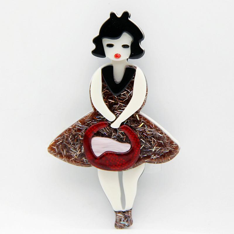 Pins, Brooches Lovely Acrylic Girl And Pins For Women Resin Lady With Handbag Brooch Wedding Party Scarf Hat Jewelry Gifts
Pins, Brooches Lovely Acrylic Girl And Pins For Women Resin Lady With Handbag Brooch Wedding Party Scarf Hat Jewelry Gifts