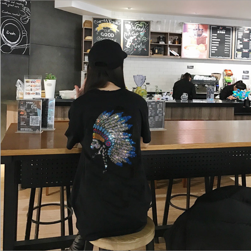Fashion Female Girls'cartoon Diamonds Casual Hot Drill t Pretty Shirt Ffyk, The shown
Fashion Female Girls'cartoon Diamonds Casual Hot Drill t Pretty Shirt Ffyk, The shown