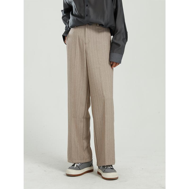 New Male Streetwear Vintage Fashion Hip Hop Suit Pant Men Straight Loose Casual Stripe Suit Trousers, Apricot 1508
New Male Streetwear Vintage Fashion Hip Hop Suit Pant Men Straight Loose Casual Stripe Suit Trousers, Apricot 1508