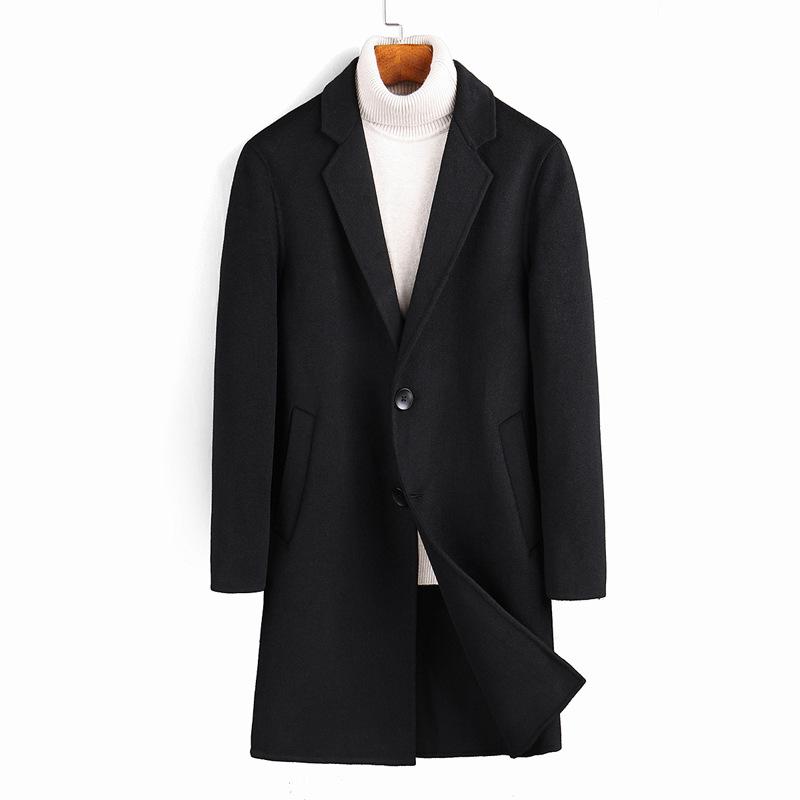 Men's Woolen Coat 2020 Fall And Winter Double-Sided Solid Color Cashmere Coat Long Woolen Men's Slim Korean Jacket, Black
Men's Woolen Coat 2020 Fall And Winter Double-Sided Solid Color Cashmere Coat Long Woolen Men's Slim Korean Jacket, Black