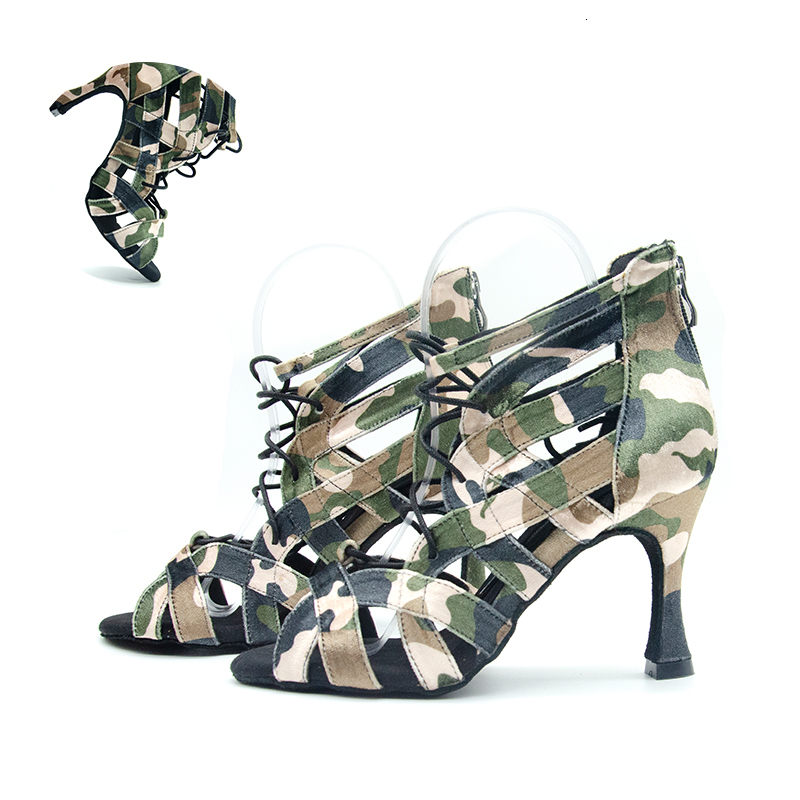 2021 New Women Camouflage Latin Woman Lace Up Ballroom Salsa Dance Boots for Girls Soft Sole Practice Dancing Shoes Ewc5, Blue-8.5cm
2021 New Women Camouflage Latin Woman Lace Up Ballroom Salsa Dance Boots for Girls Soft Sole Practice Dancing Shoes Ewc5, Blue-8.5cm
