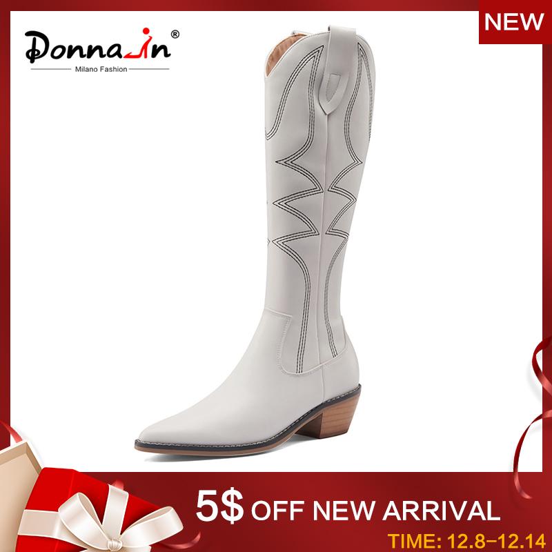 Donna-in Winter Pointed High Women Western Boots 2020 Vintage Short Plush Genuine Leather Knight Boots Women' Shoes New Fashion, Black
Donna-in Winter Pointed High Women Western Boots 2020 Vintage Short Plush Genuine Leather Knight Boots Women' Shoes New Fashion, Black