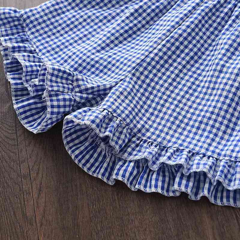 Bear Leader Baby Girls Clothes Sets Summer Plaid Print Girl Sleeveless Shirts Vest Shorts 2pcs Suit Casual Outfits Kids Clothes Y220310