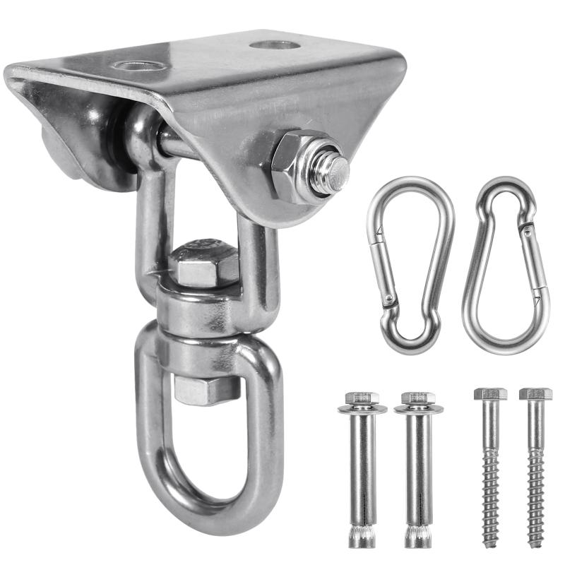 Heavy Duty Swing Hangers Set 360° Swivel Swing Hangers Antirust Stainless Steel Hook for Playground Hammock Hanging kit
Heavy Duty Swing Hangers Set 360° Swivel Swing Hangers Antirust Stainless Steel Hook for Playground Hammock Hanging kit