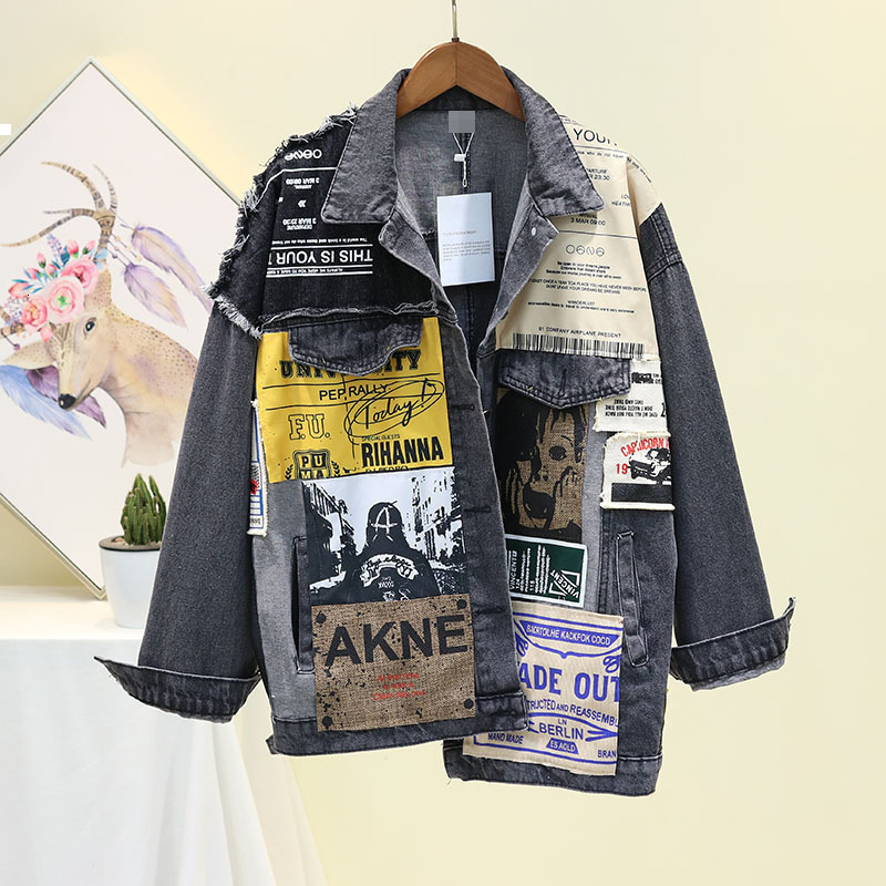 New Dark 2021 Graphic Designer Denim Jacket Autumn Woman Clothes Streetwear 9I8T, Black
New Dark 2021 Graphic Designer Denim Jacket Autumn Woman Clothes Streetwear 9I8T, Black