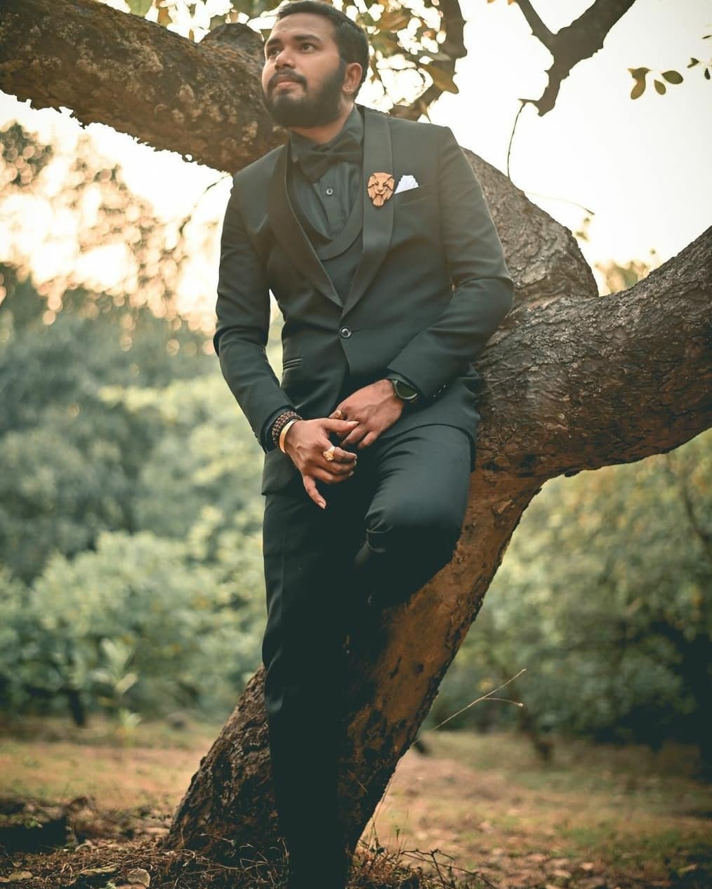 Wedding Suits for Men Black Tuxedos Plus Size Groom Prom Party Business Blazer Coat Tuxedo (Jacket+Vest+Pants)