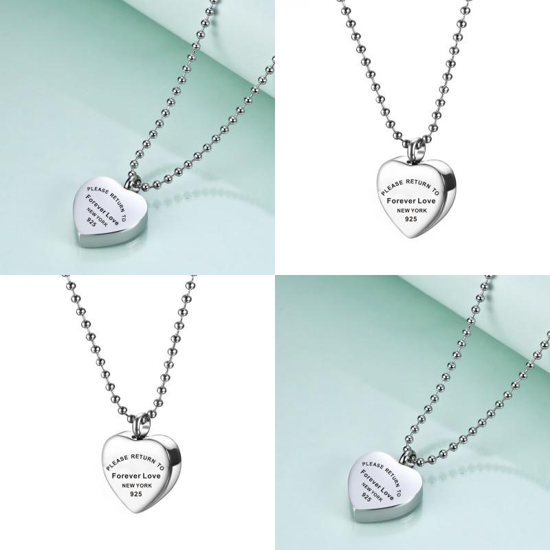 Stainless Steel Heart Necklace Men Women Pendant Chain Anniversary Jewelry Lovers Necklaces Valentine Day Gift 11 5xm P2, Silver
Stainless Steel Heart Necklace Men Women Pendant Chain Anniversary Jewelry Lovers Necklaces Valentine Day Gift 11 5xm P2, Silver