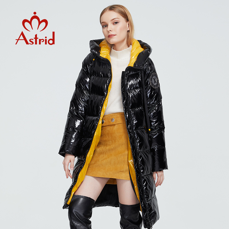 Astrid New Winter Women's coat women long warm parka Bright fabric fashion Jacket hooded large sizes female clothing 8675 201217