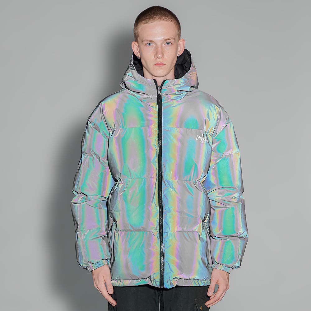 PYJTRL Reflective Padded Jacket For Men's Fashion reversible Harajuku Trend Thickened Jacket 201218