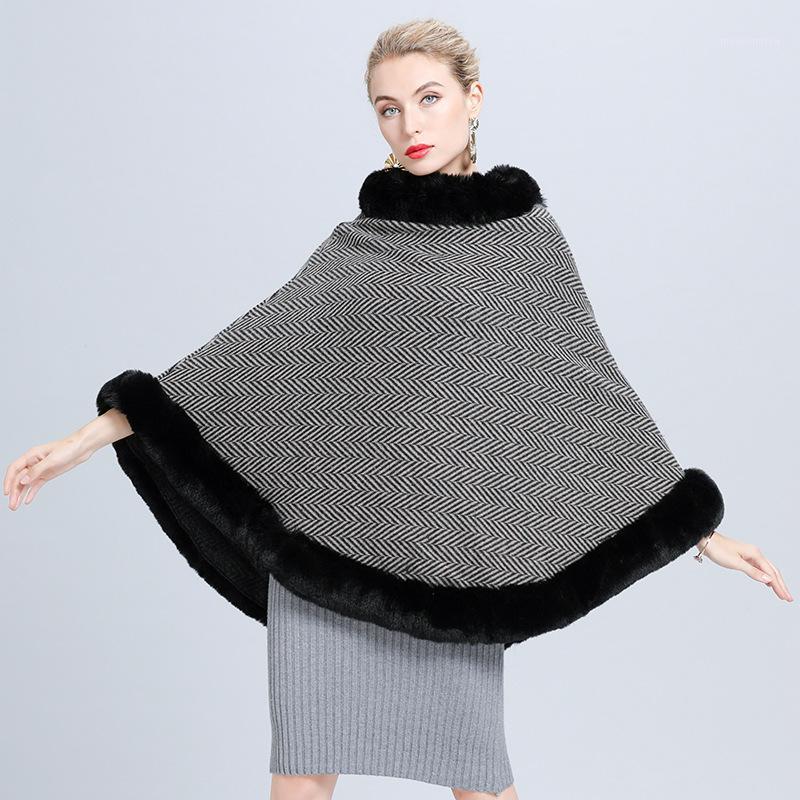 2020 Winter Faux Fur Poncho Cape Fur Loose Pullover Women Long Big Pendulum Striped Sweater Soft Neck Knitted Coat Shawl1
2020 Winter Faux Fur Poncho Cape Fur Loose Pullover Women Long Big Pendulum Striped Sweater Soft Neck Knitted Coat Shawl1