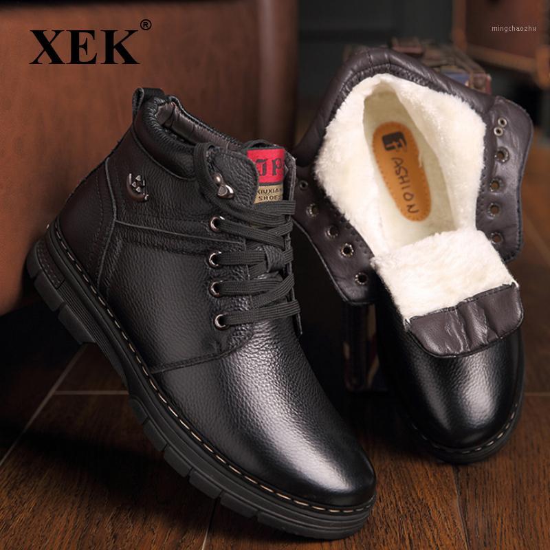 XEK 2020 New Winter Shoes Men's Boots Leather Wool Inside Hot Warm Snow Shoes Man Ankle Boots Non-slip plush ZLL4821, 9863zong
XEK 2020 New Winter Shoes Men's Boots Leather Wool Inside Hot Warm Snow Shoes Man Ankle Boots Non-slip plush ZLL4821, 9863zong