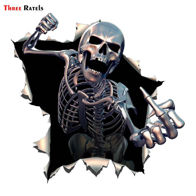 Three Ratels ALWW202-13 #15x15cm metal angry skeleton skull with Beard Premium funny auto sticker decals car
Three Ratels ALWW202-13 #15x15cm metal angry skeleton skull with Beard Premium funny auto sticker decals car