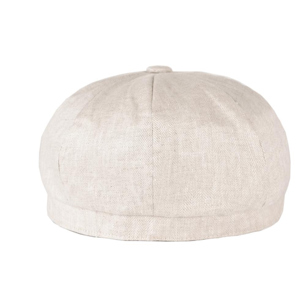 BOTVELA Summer Linen Newsboy Cap Men Women Herringbone Bakerboy Caps Lightweight Breathable Flat Hat Apple Beret Hats 007 T200715