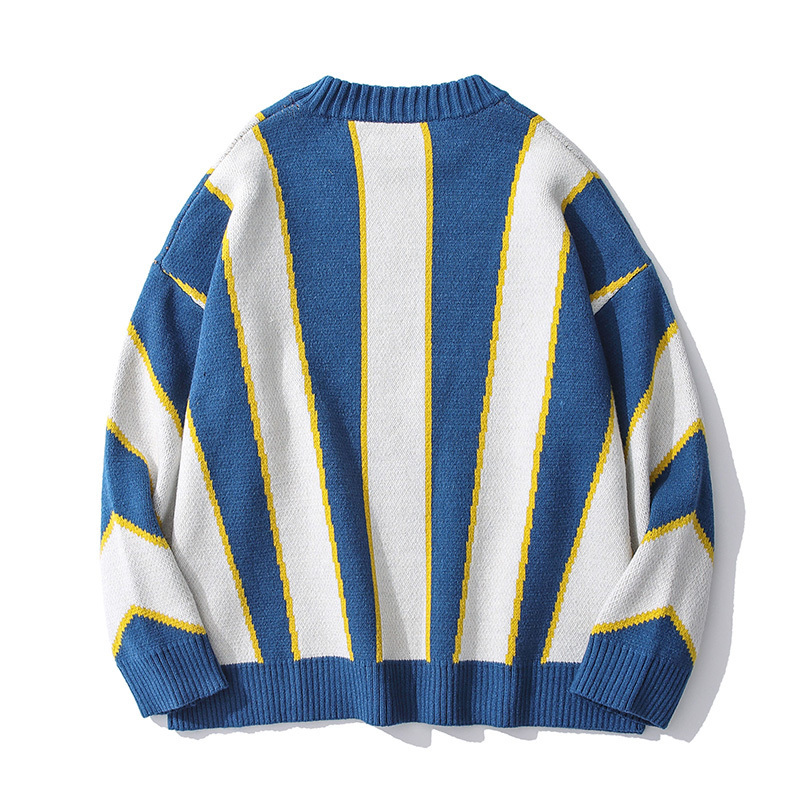 OSCN7 Funny Oversize Men Winter High Streetwear Fashion Mens Pullovers Round Neck Vintage Sweaters D004 201211