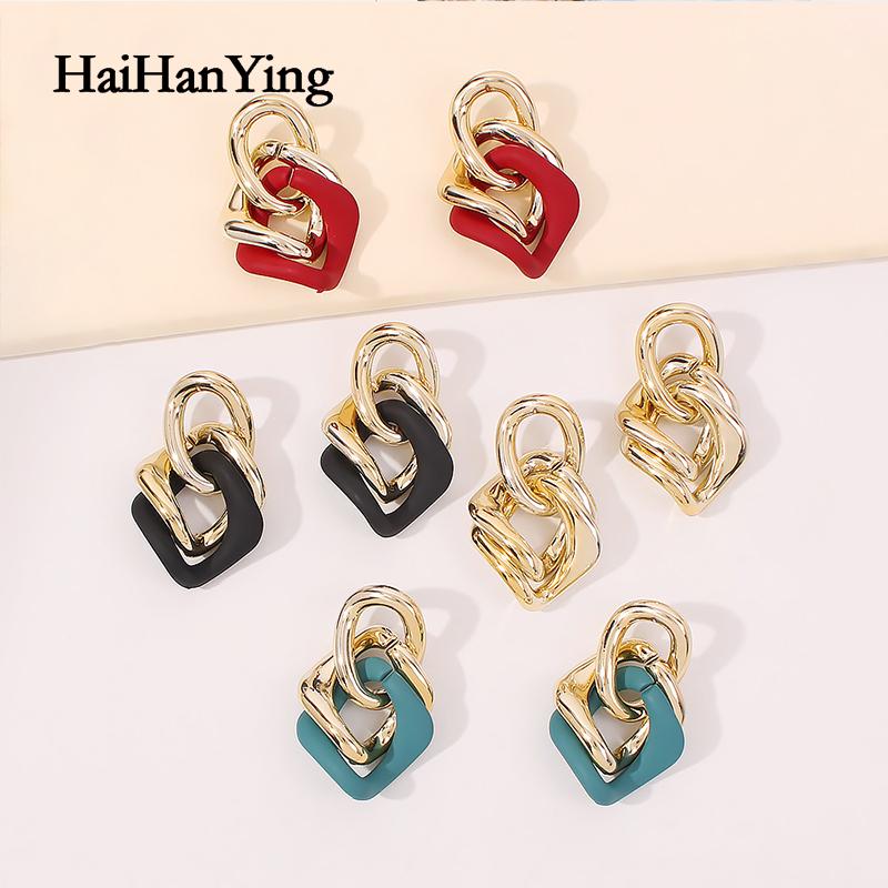 New Geometric Thick Chain Mixed Color Drop Earrings Fashion Luxury Jewelry Unique Personality Statement Accessories for Women
New Geometric Thick Chain Mixed Color Drop Earrings Fashion Luxury Jewelry Unique Personality Statement Accessories for Women