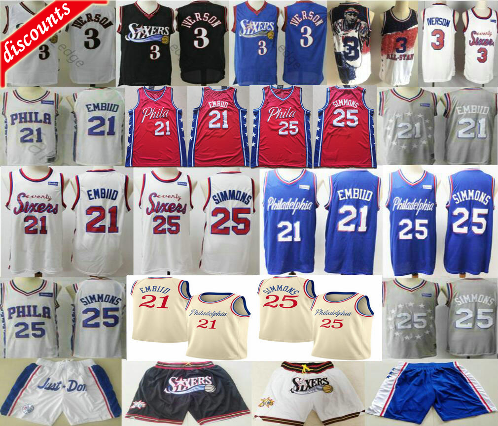 Top Quality Joel 21 Embiid Basketball Jersey Ben 25 Simmons Allen 3 Iverson Tobias 33 Harris Al 42 Horford Edition Basketball Jersey, White
Top Quality Joel 21 Embiid Basketball Jersey Ben 25 Simmons Allen 3 Iverson Tobias 33 Harris Al 42 Horford Edition Basketball Jersey, White