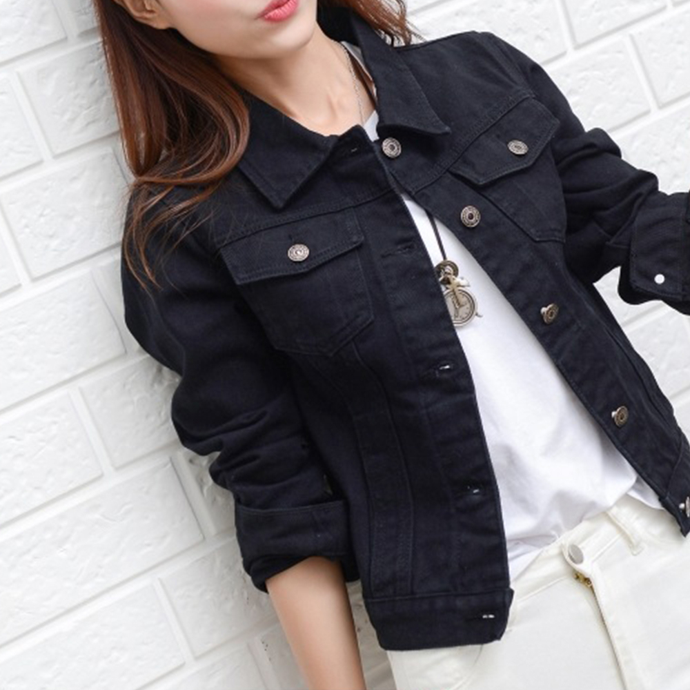 Women White Denim Jackets Female Spring Autumn Streetwear Pockets Button Single Breasted Jeans Jacket Casual Korean Denim Coat T200111