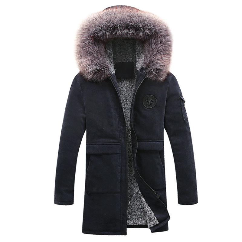 Men Long Parkas Cotton Padded Winter Jackets Coats Zipper Men's Casual Fashion Slim Fit Padded Jackets Coats Outwear Male 201127