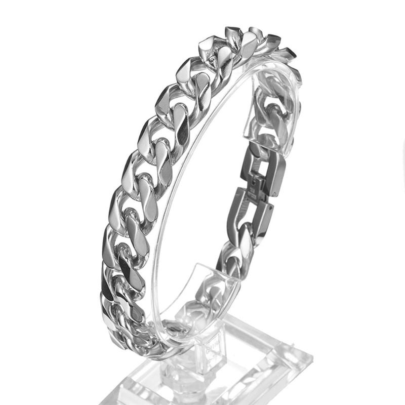 Mens Luxury Bracelet Stainless Steel Silver Color Hip Hop Rock Cuban Thick Chain Trend Men Women Jewelry Birthday Gift Bracelet
Mens Luxury Bracelet Stainless Steel Silver Color Hip Hop Rock Cuban Thick Chain Trend Men Women Jewelry Birthday Gift Bracelet