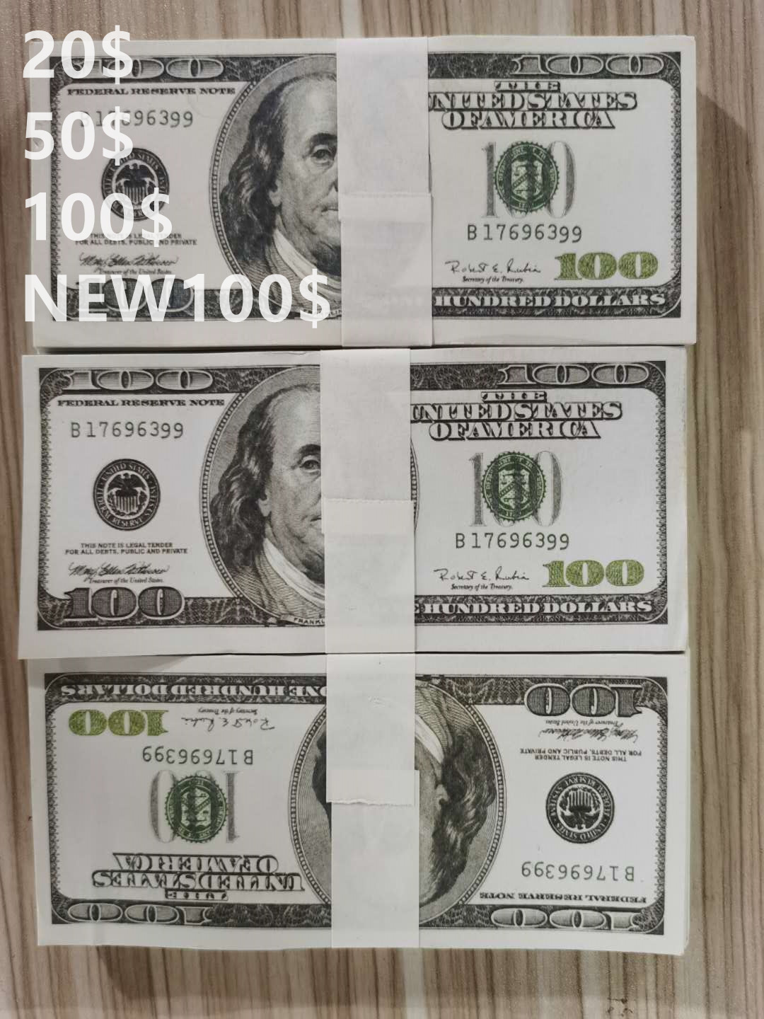 US Dollar Fake Paper Money For Festive & Party Supplies Fake USD Play Money Normal Size 1:1 Dollar Banknote Children's Creative Gift 01
US Dollar Fake Paper Money For Festive & Party Supplies Fake USD Play Money Normal Size 1:1 Dollar Banknote Children's Creative Gift 01