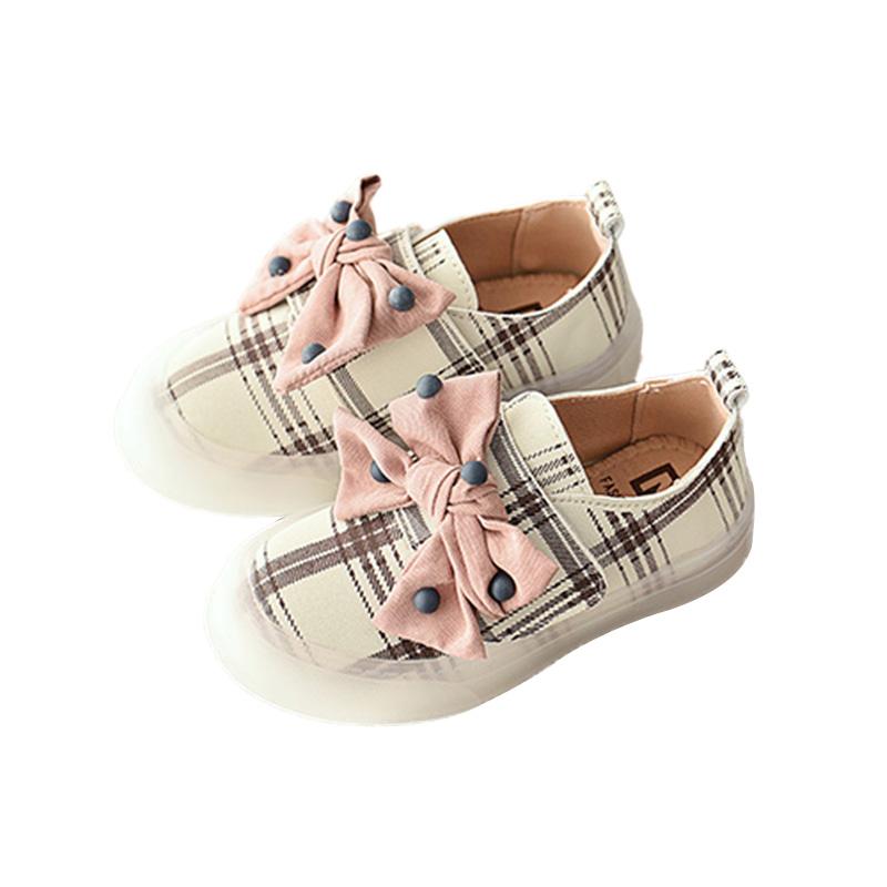 2020 Shoes Children Fashion Sneakers Girls Sport Shoes Baby Anti Slip First Walkers Kid Sneakers Casual Plaid Girls Flat L