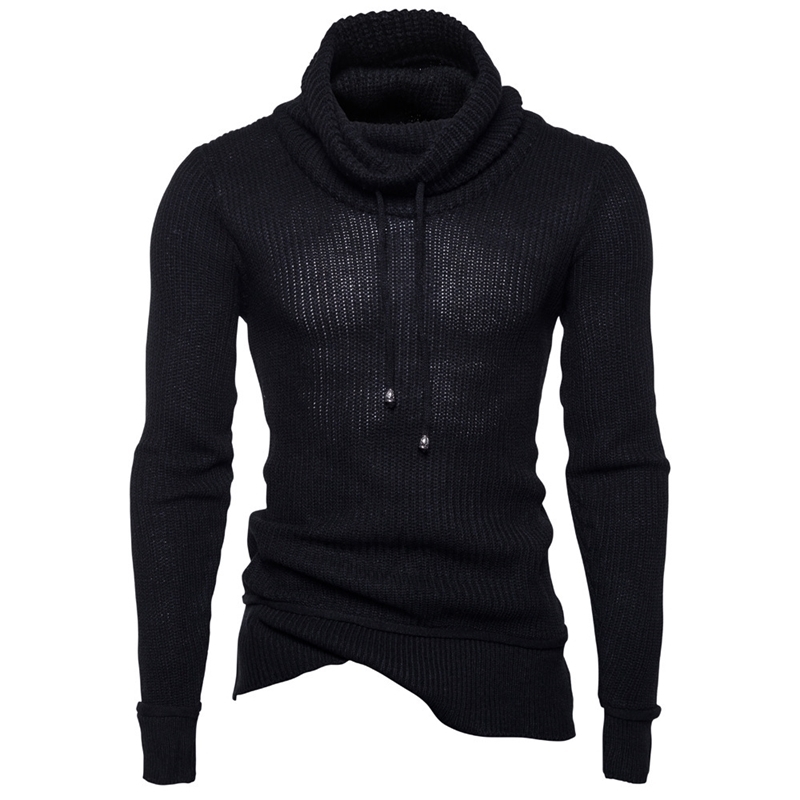 Men Long Sleeve Turtleneck Solid Color Regular Sweater With Hat 201117, Black
Men Long Sleeve Turtleneck Solid Color Regular Sweater With Hat 201117, Black