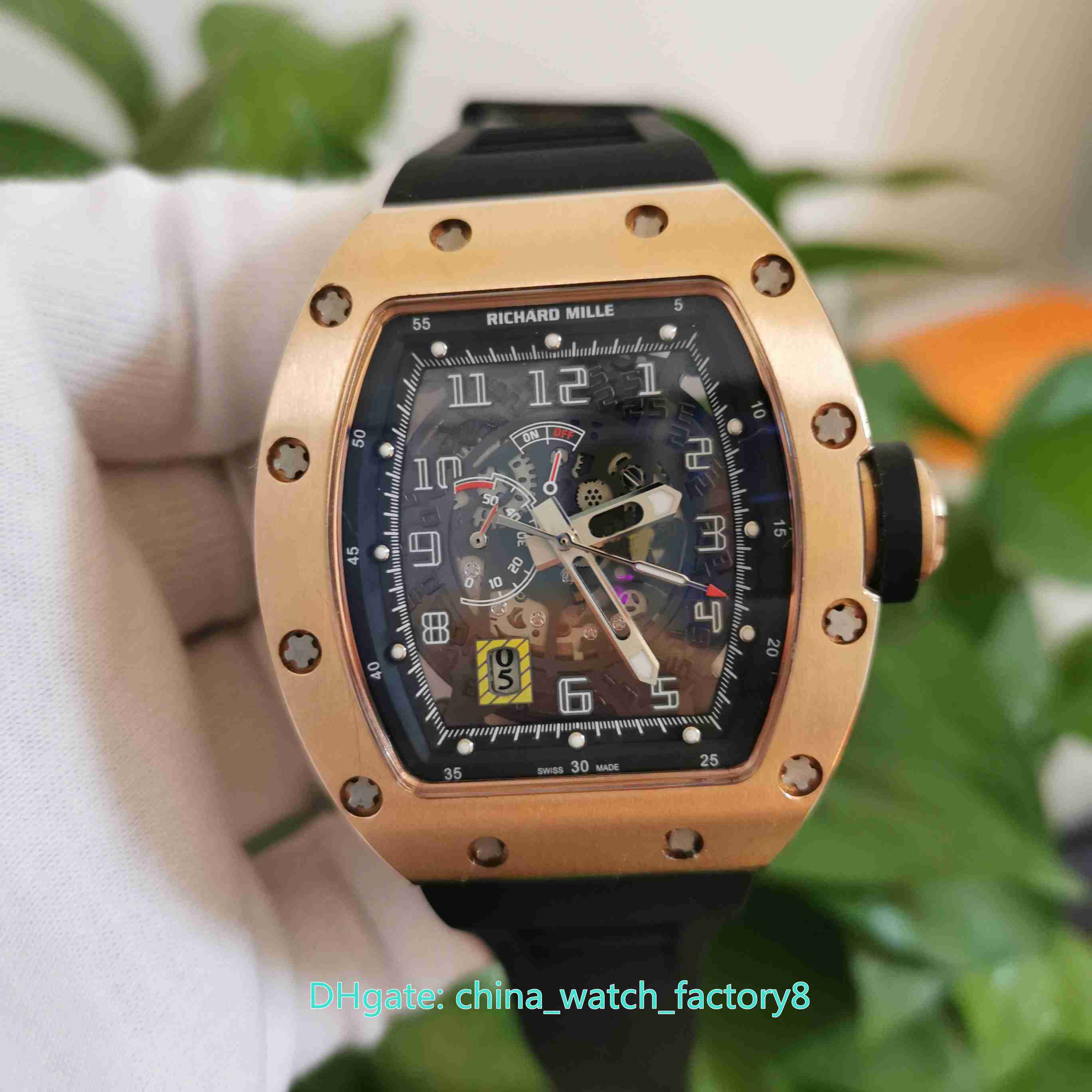 Hot Items Top Quality Watches 50mm x 42mm RM11-01 Skeleton 18k Rose Gold Rubber Bands Transparent Mechanical Automatic Mens Men's Watch, Slivery;brown
Hot Items Top Quality Watches 50mm x 42mm RM11-01 Skeleton 18k Rose Gold Rubber Bands Transparent Mechanical Automatic Mens Men's Watch, Slivery;brown