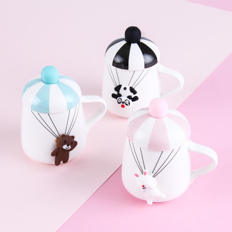 Funny 3D Animal Parachute Model Ceramics Milk Coffee Mug With Cover Lid Spoon Muumi Lovely Cartoon Panda Bear Caneca, Black panda
Funny 3D Animal Parachute Model Ceramics Milk Coffee Mug With Cover Lid Spoon Muumi Lovely Cartoon Panda Bear Caneca, Black panda