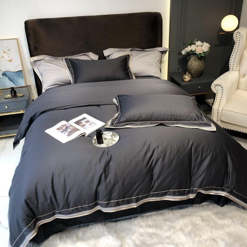 100%Egyptian Cotton Duvet Cover Set Ultra Soft Easy Care Breathable Queen/King 4Pcs Dark Grey Bedding set Bed Sheet Pillowcases, Color 2
100%Egyptian Cotton Duvet Cover Set Ultra Soft Easy Care Breathable Queen/King 4Pcs Dark Grey Bedding set Bed Sheet Pillowcases, Color 2