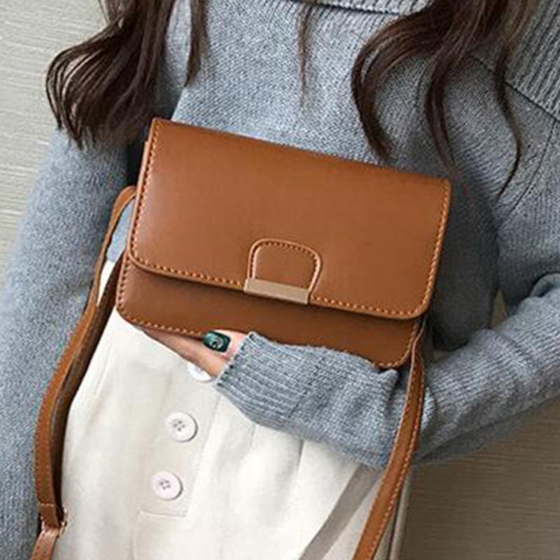 Best Sale Women's Fashion Leather Simple Solid Handbag Small Shoulder Bags Crossbody Bags Messenger For Female Pakket, Black 
Best Sale Women's Fashion Leather Simple Solid Handbag Small Shoulder Bags Crossbody Bags Messenger For Female Pakket, Black